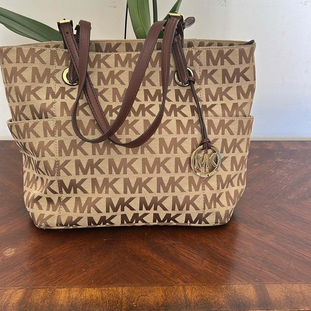 Michael Kors Brown Logo Tote Bag